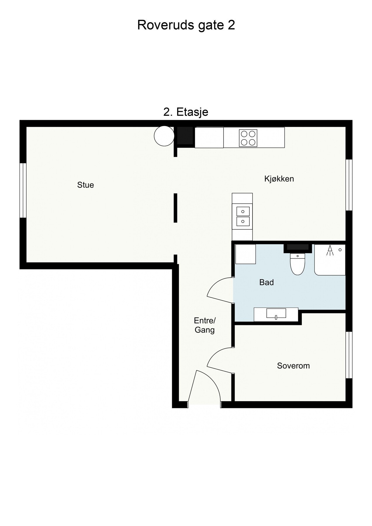 Plantegning av leiligheten. Galleribilde