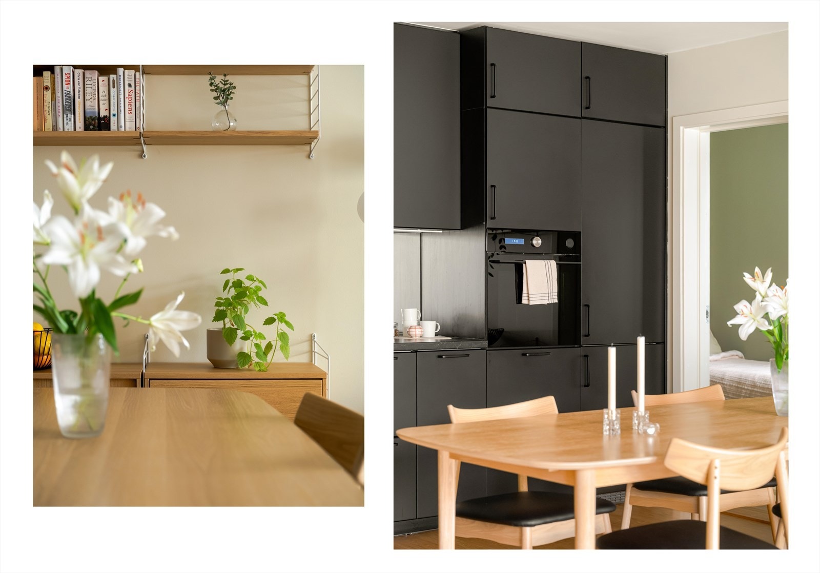 Videre inneholder kjøkkenet integrerte hvitevarer som komfyr, induksjonstopp, oppvaskmaskin og kjøl/fryseskap. Galleribilde