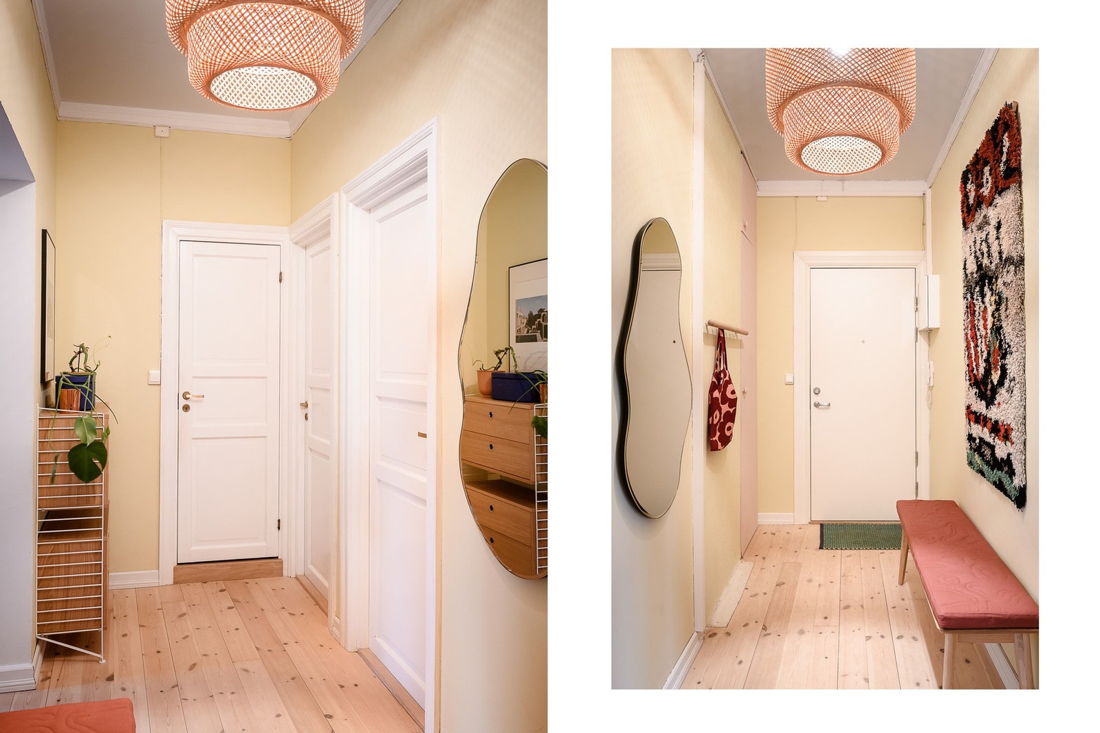 Romslig entré med integrert garderobenisje. Galleribilde