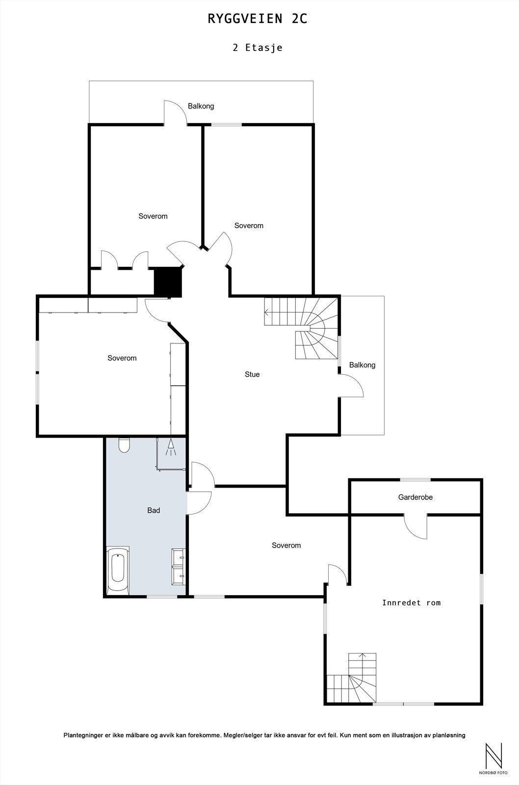 Plantegning 2 etasje Galleribilde