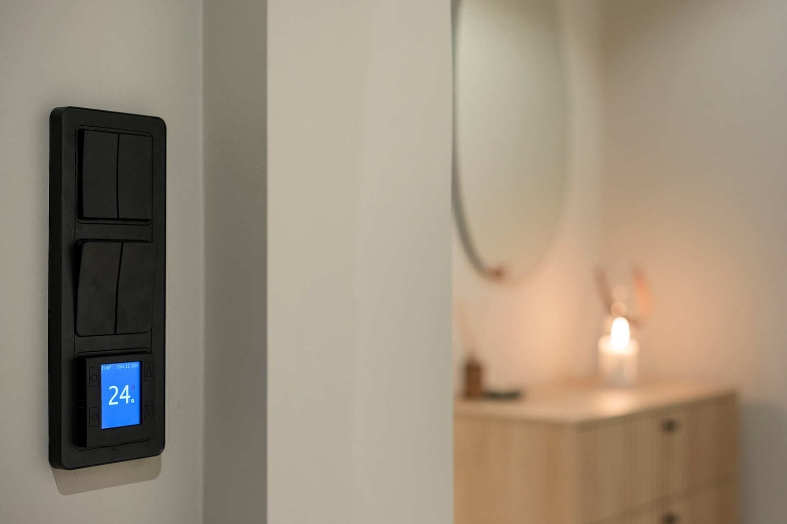 Alle rom i leiligheten har varme i gulvet Galleribilde