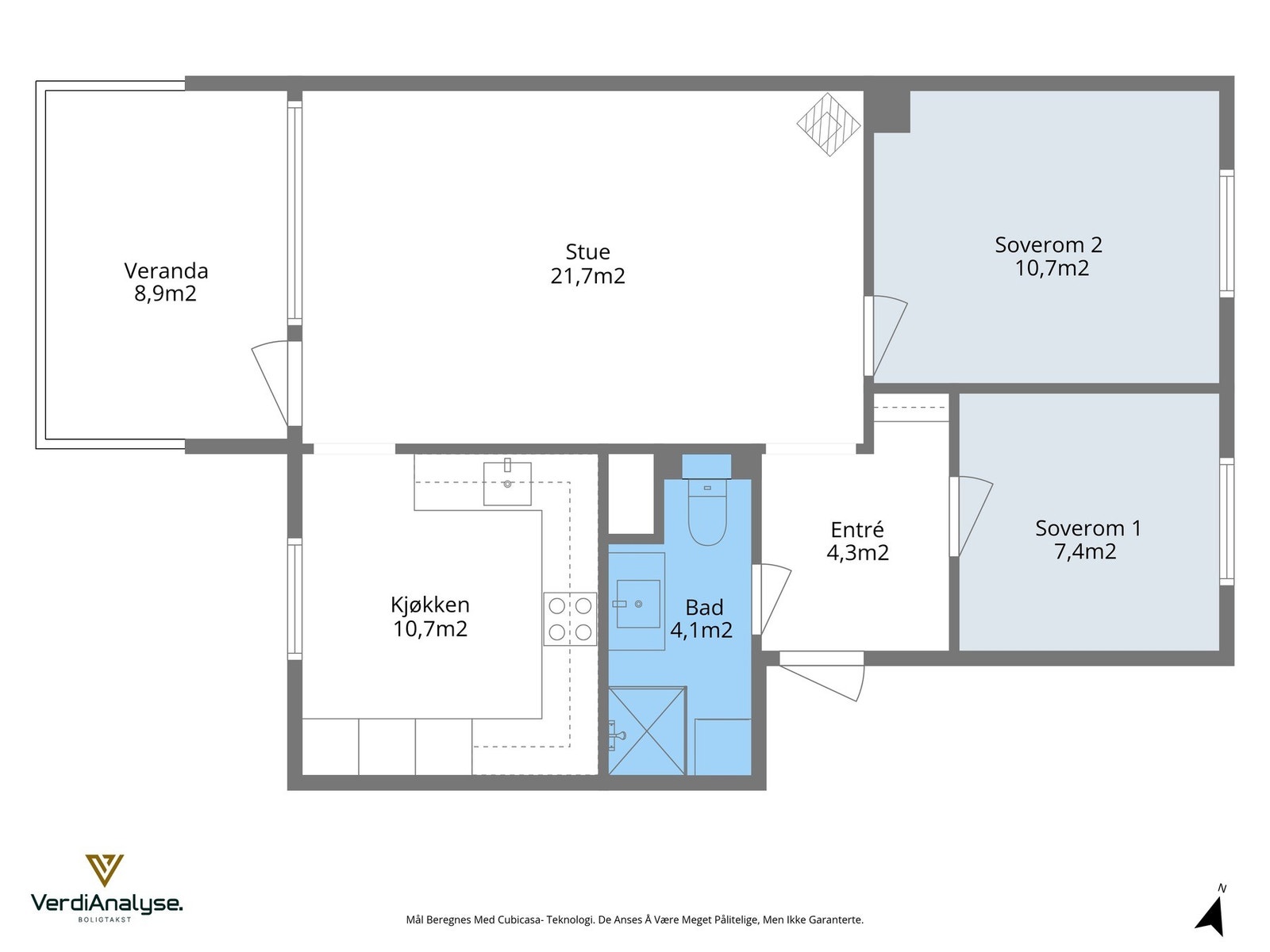 Planskisse Tors veg 11 B Galleribilde