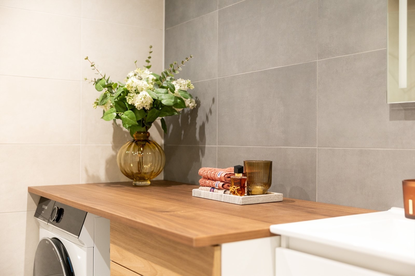 Det er også opplegg for vaskemaskin. Galleribilde