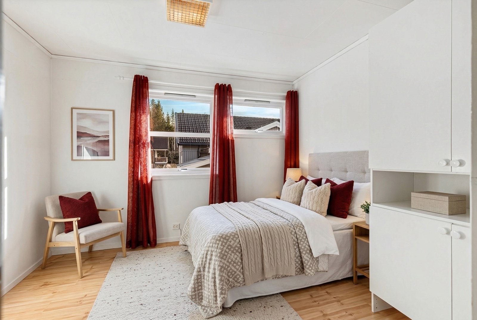 Soverom 2 i hovedetasjen (digital møblering) Galleribilde