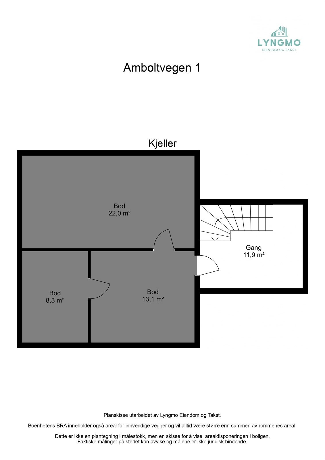 Planskisse kjeller Galleribilde
