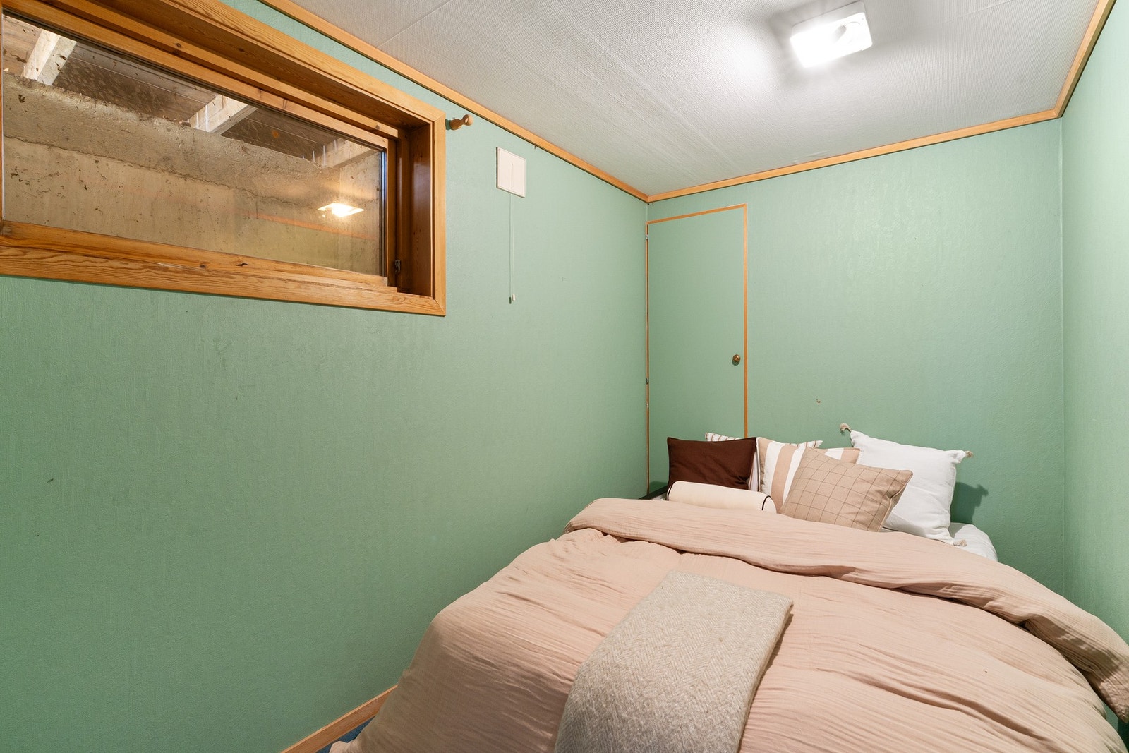 Innredet soverom, på tegning del av "hobby" Galleribilde