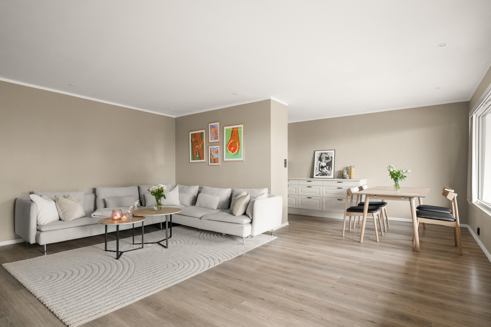 Her er det en praktisk planløsning med inndeling i ulike soner. Galleribilde