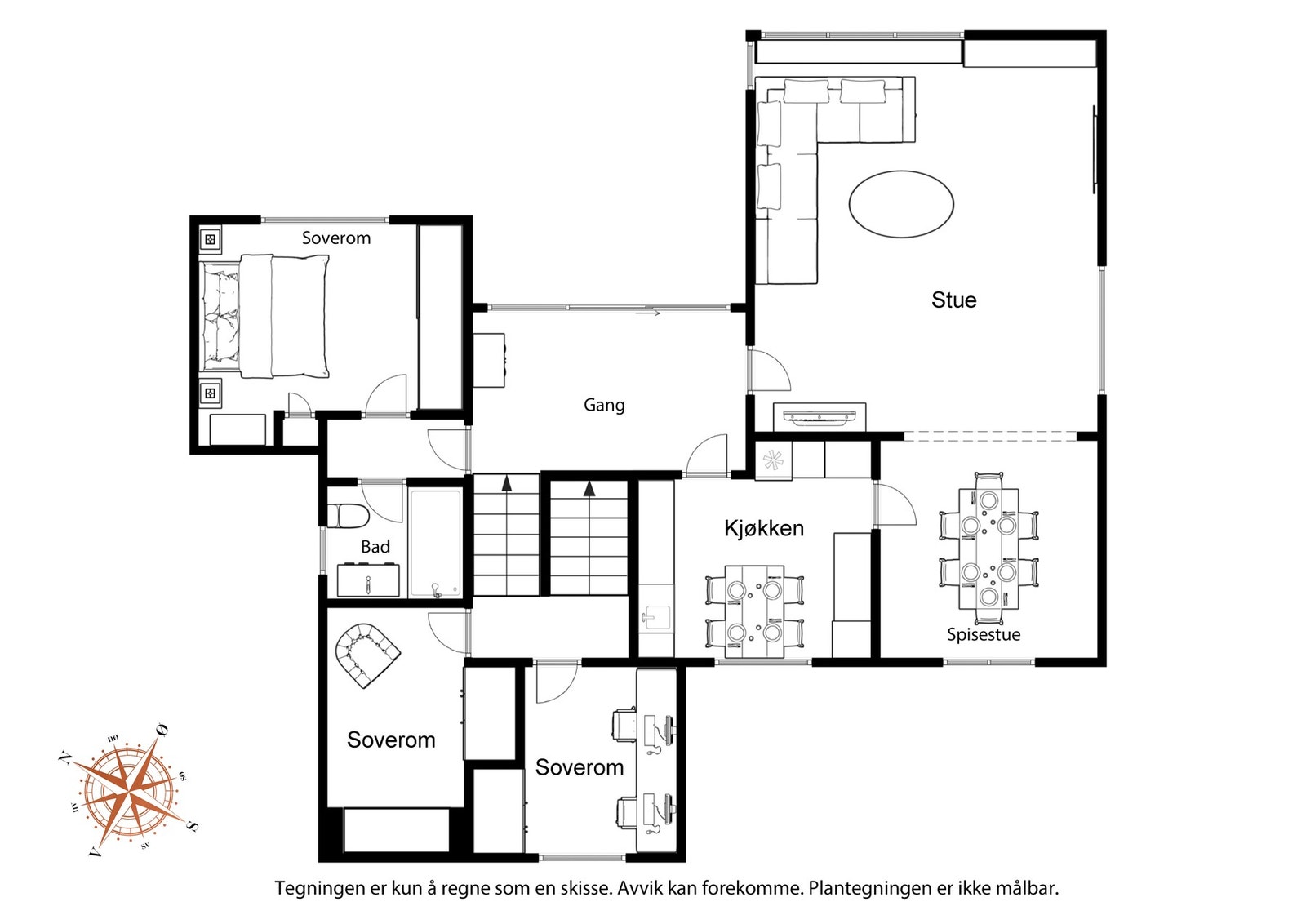 Plantegning 1. etg Galleribilde