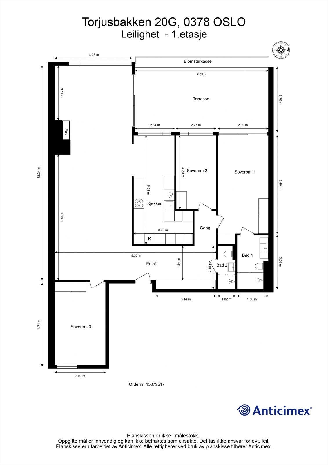 Plantegning Galleribilde