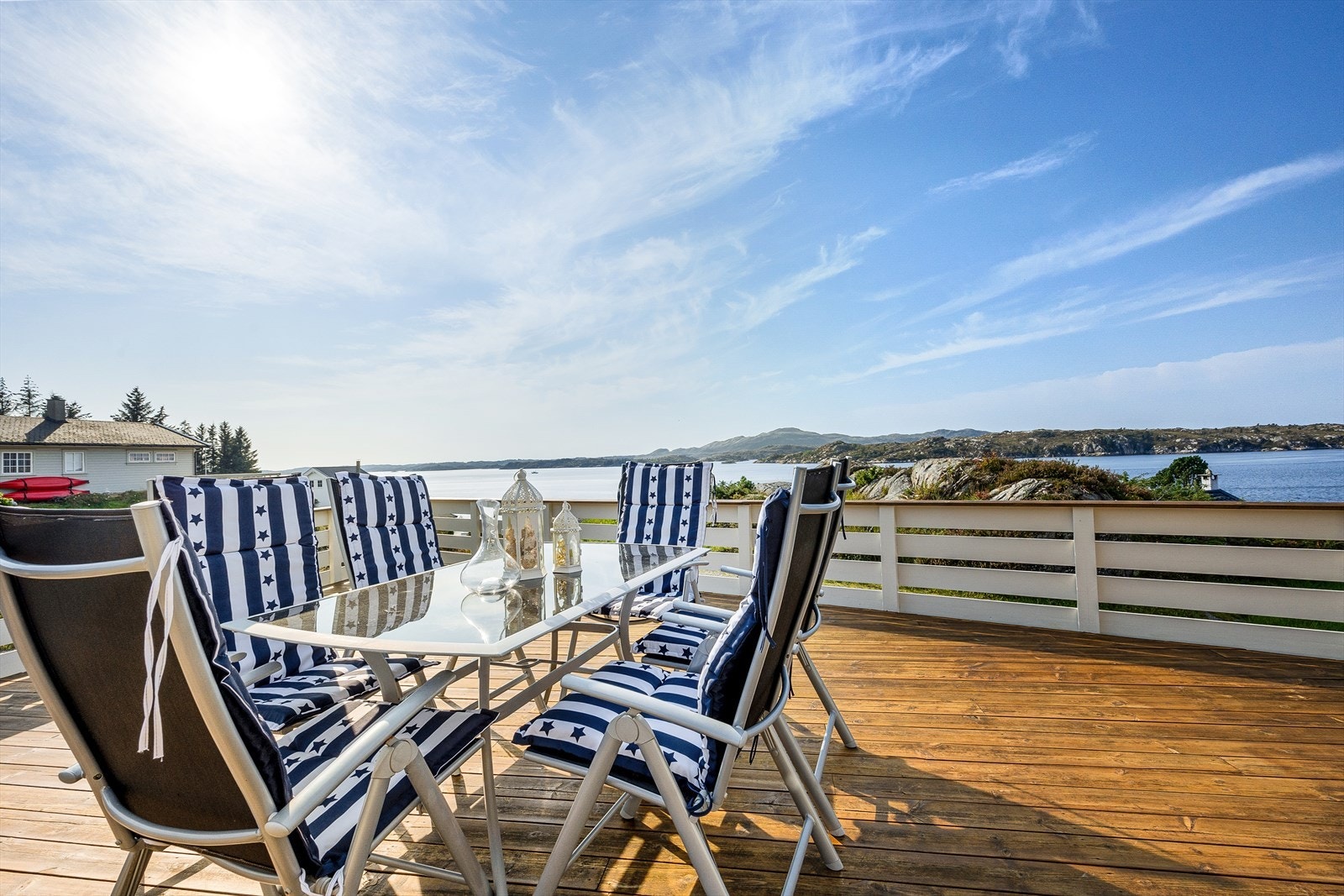 Eiendommen ligger vestvendt til, med svært gode solforhold. Galleribilde