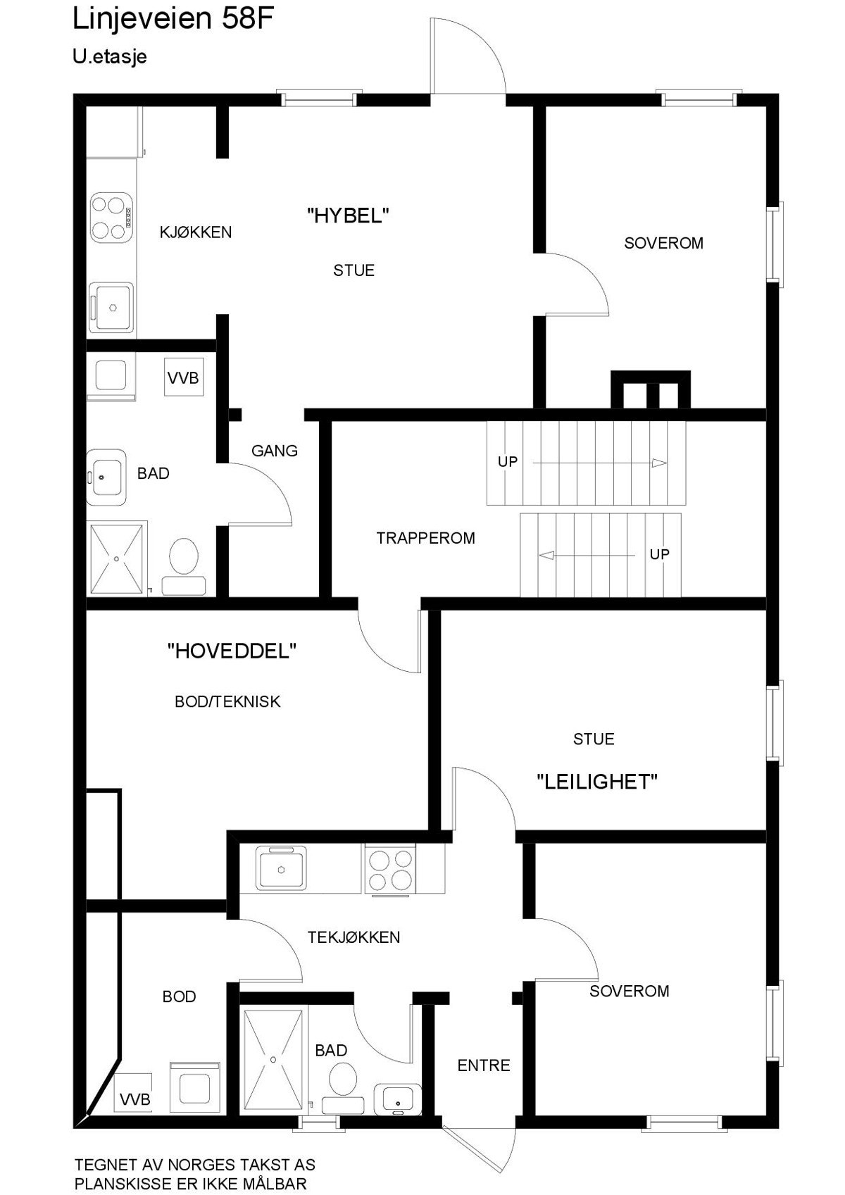 Plantegning underetasjen Galleribilde