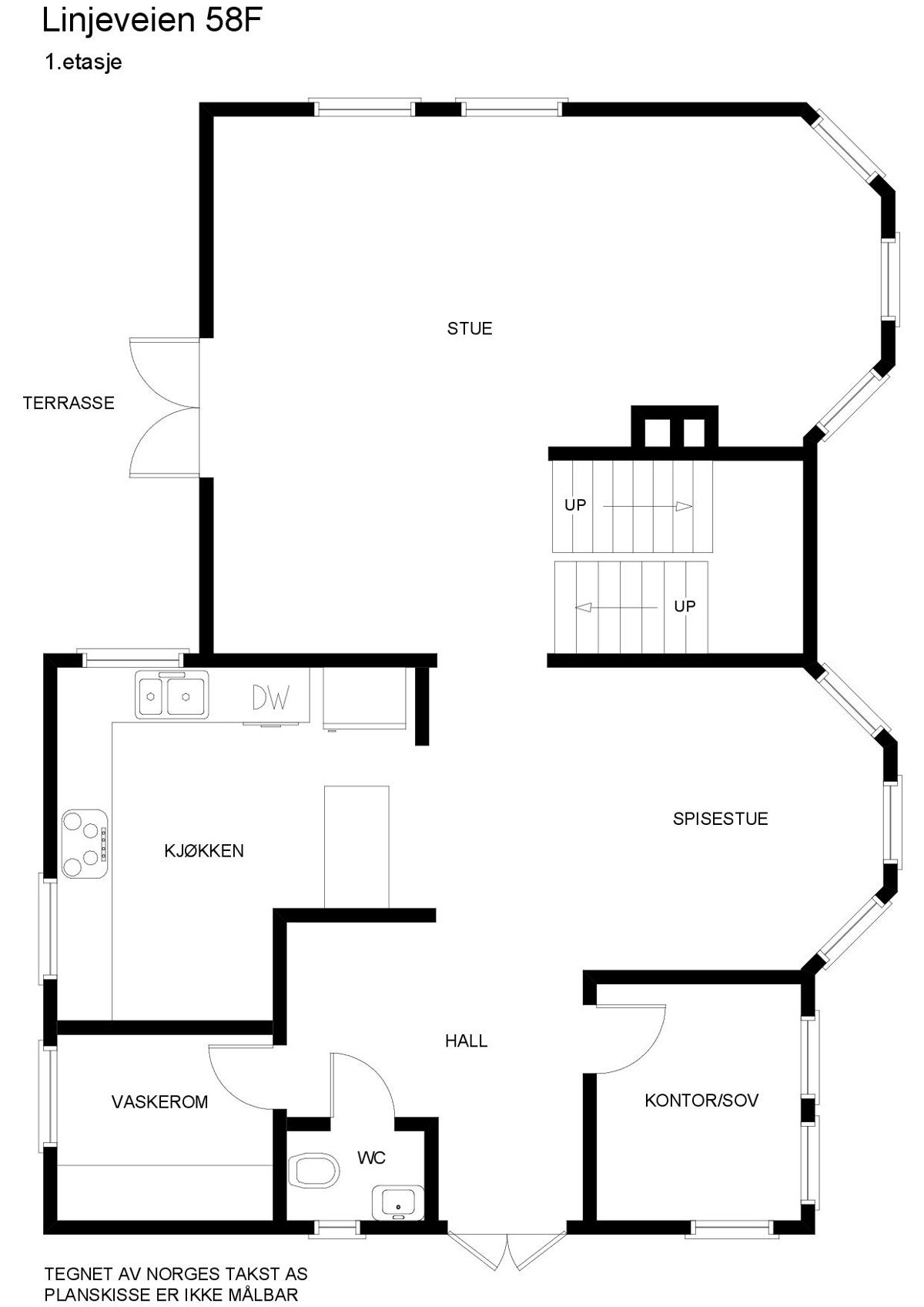 Plantegning 1 etg. Galleribilde
