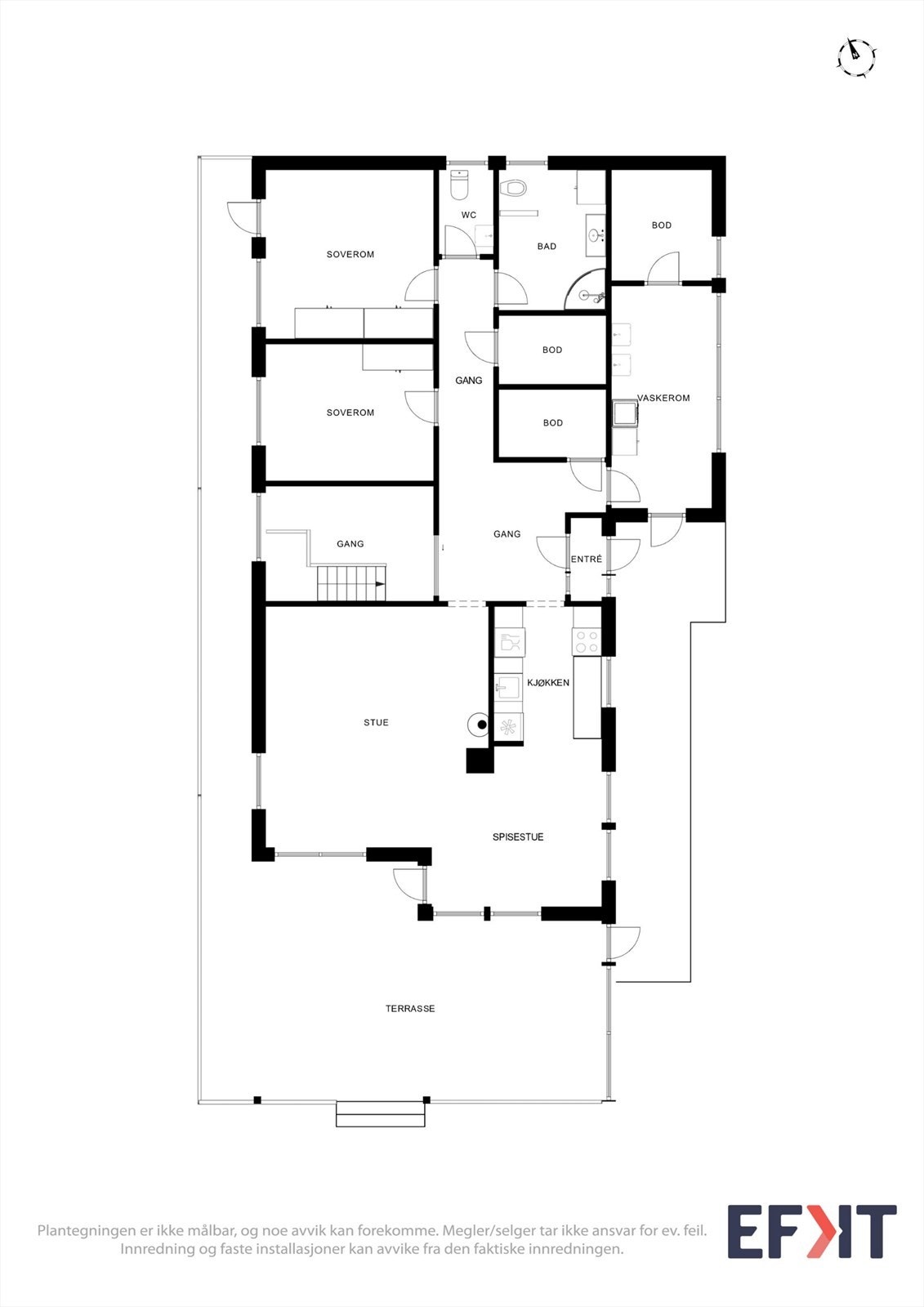 Plantegning 1. etasje Galleribilde