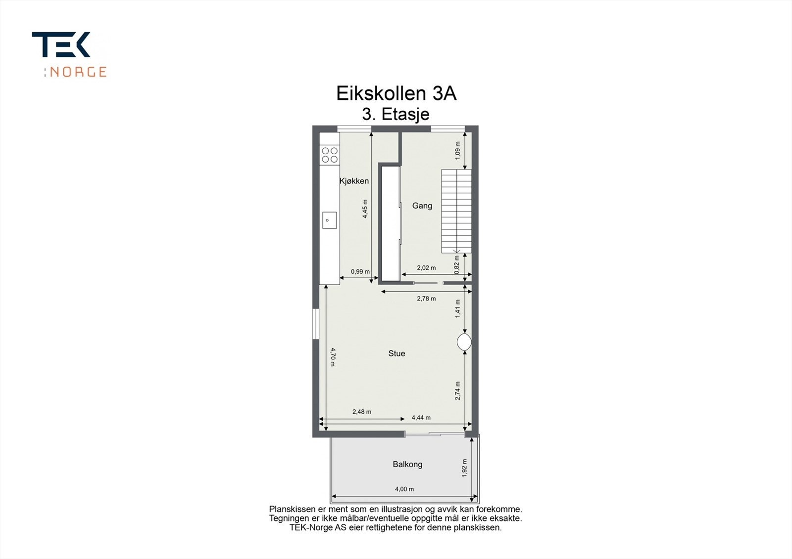 Plantegning 3.etasje Galleribilde