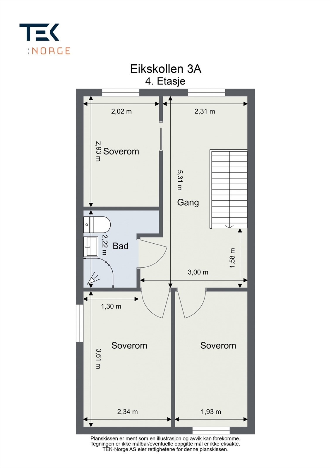 Plantegning 4.etasje Galleribilde