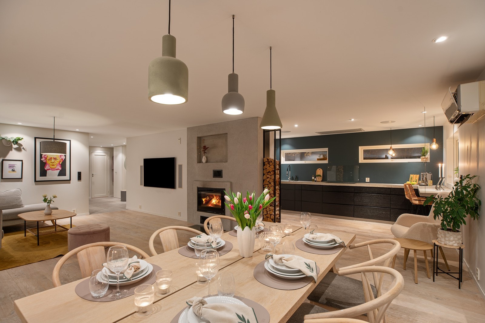 Den flotte peisinnsatsen varmer godt på kalde dager Galleribilde