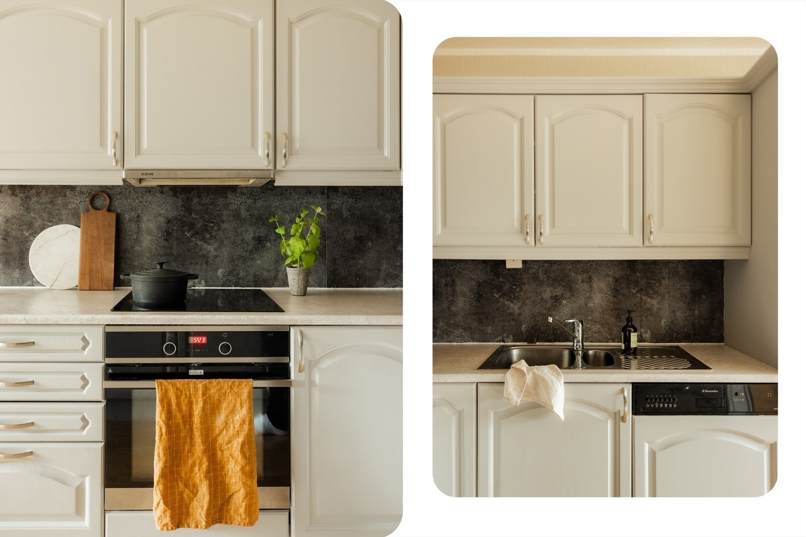 Her er alt lagt til rette for hyggelige måltider og hverdagsliv rundt kjøkkenbenken. Galleribilde