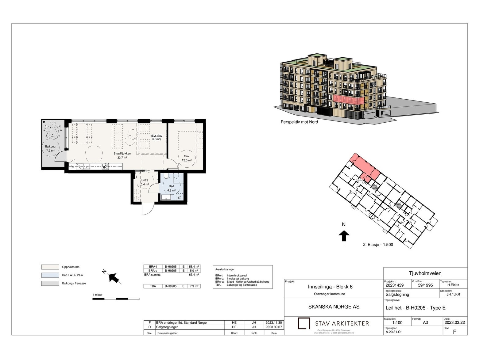 Plantegning av B205 Galleribilde
