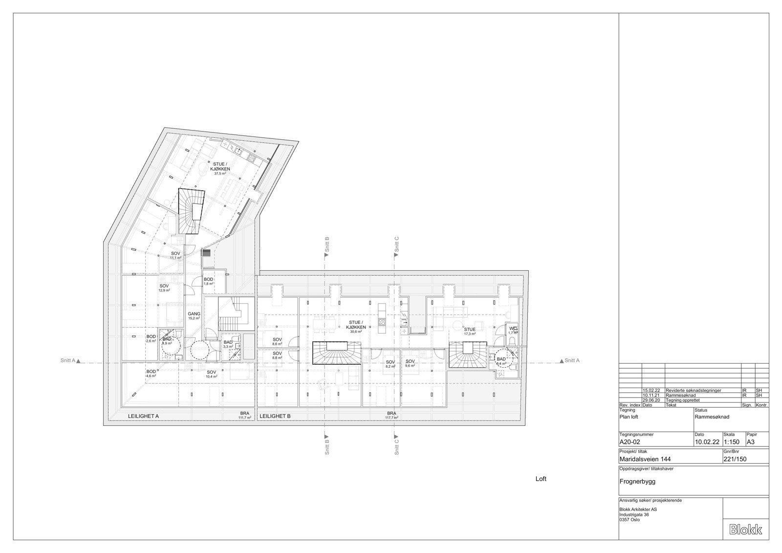 Plan loft Galleribilde