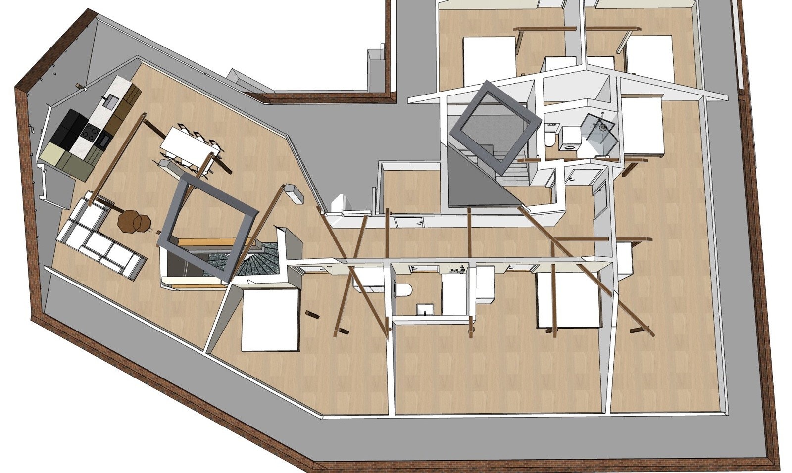 Illustrasjoner - her tas det forbehold om avvik. Tegningen kan ikke brukes som et nøyaktig tegningsgrunnlag. Leilighet 1 Galleribilde