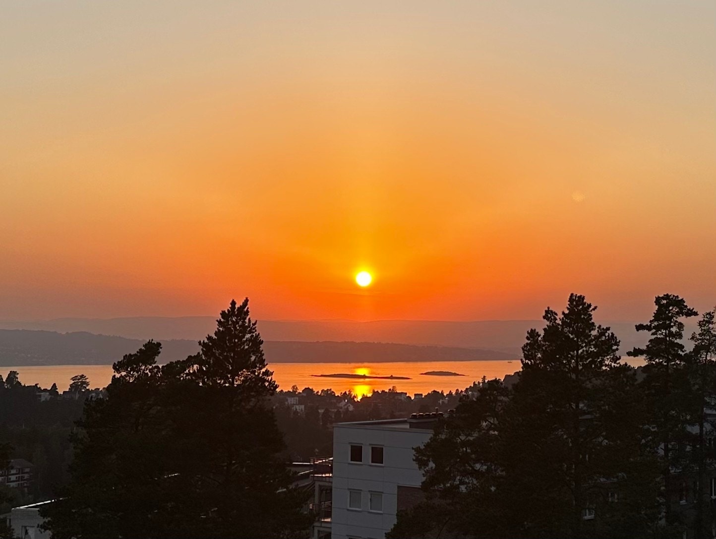 Utsyn til både flotte grøntarealer, Oslofjorden og Nesodden. Galleribilde