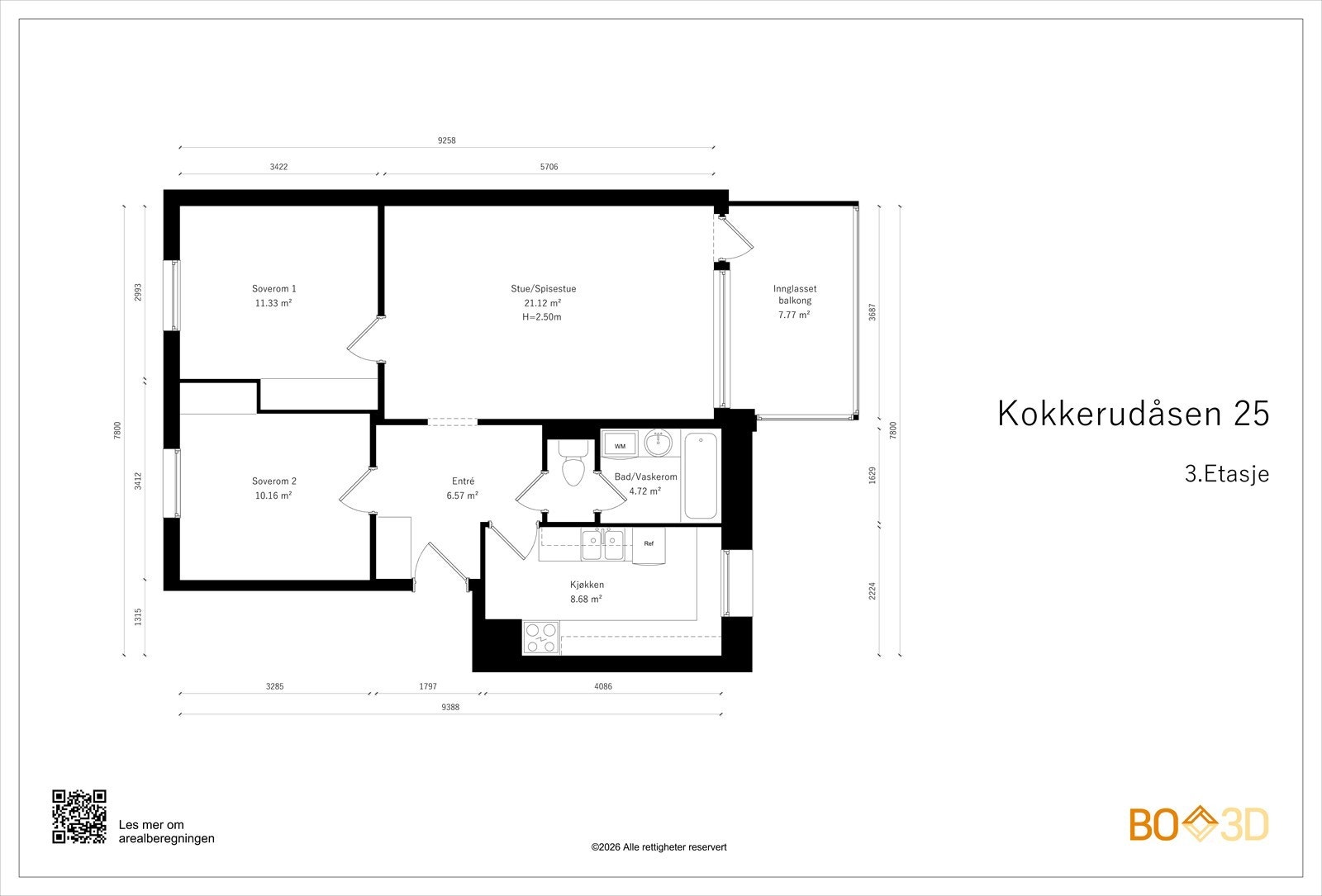Kokkerudåsen 25 - 3. Etasje. Galleribilde
