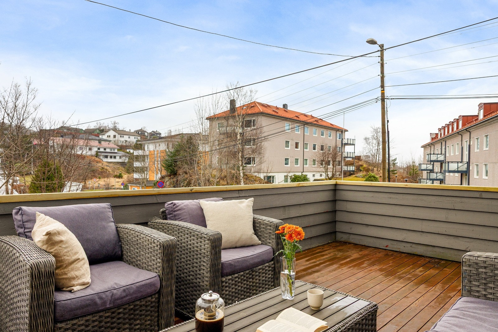 En flott terrasse på 15,6 kvm. Galleribilde