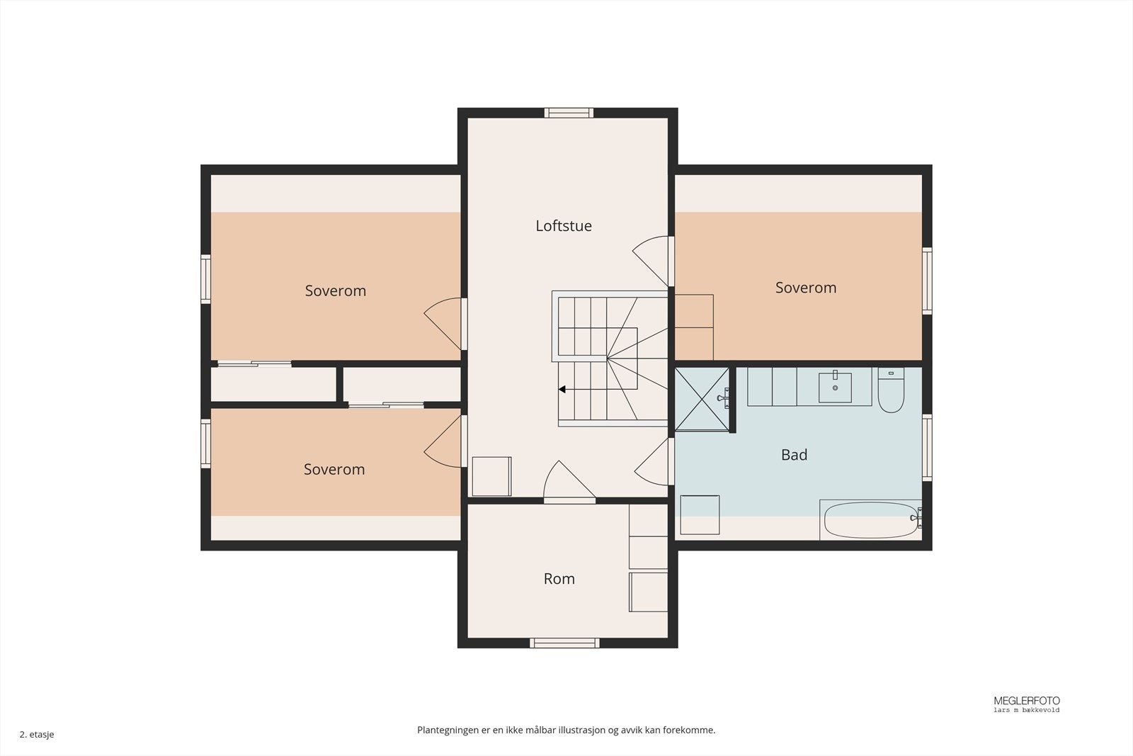 Plantegning 2. etasje. Galleribilde