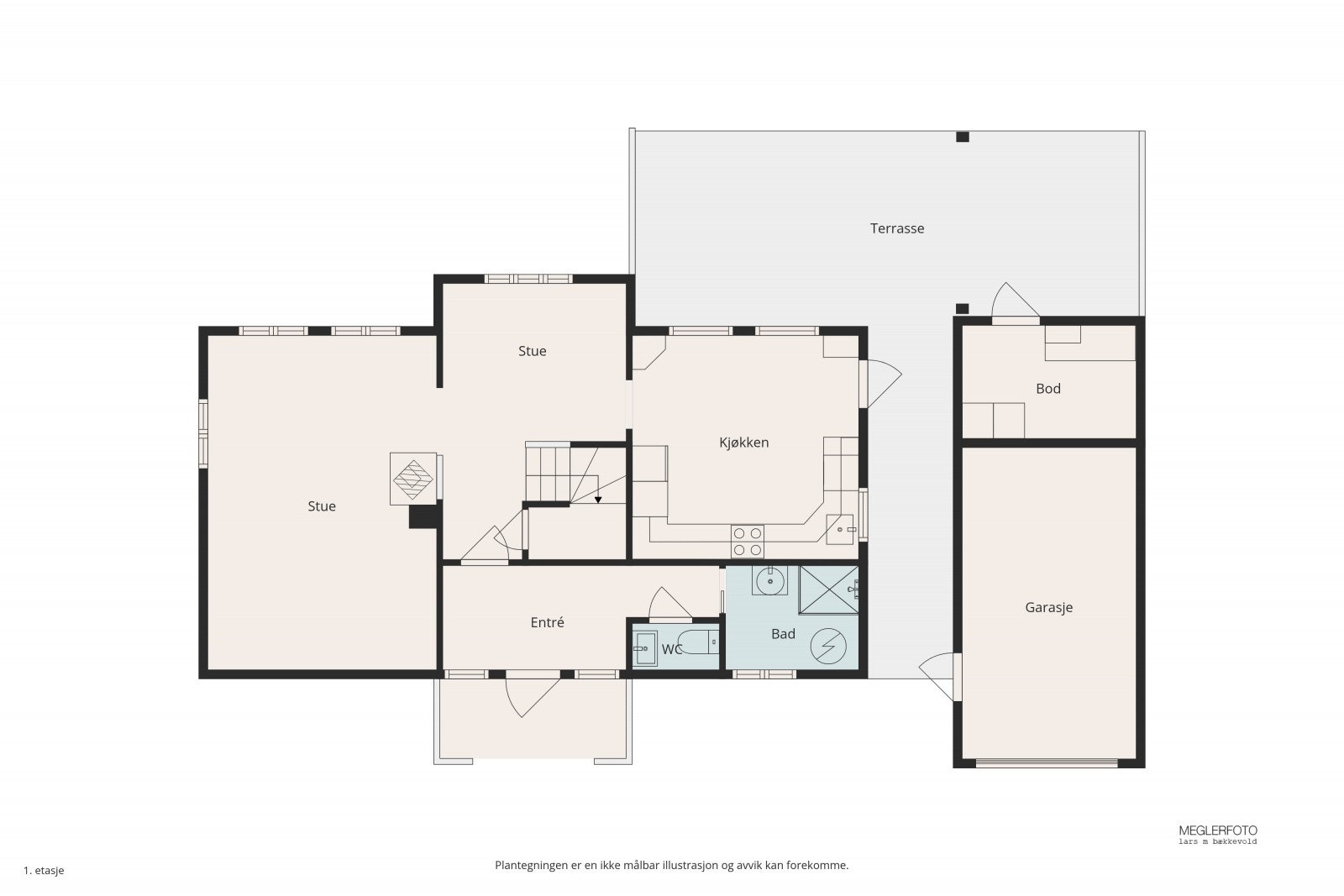 Plantegning 1. etasje. Galleribilde