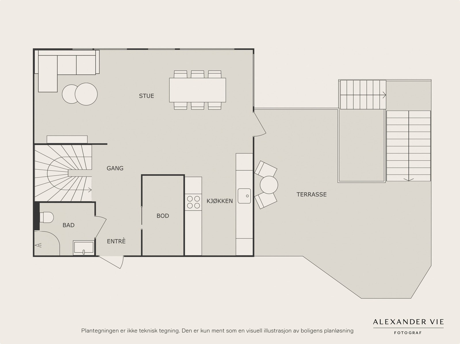 Plantegning 1. etasje. Galleribilde