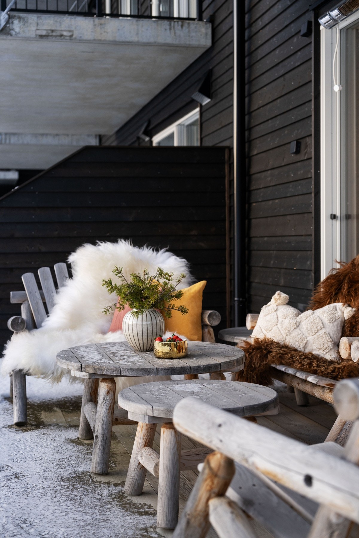 Morgenkaffe med utsikt mot preparerte løyper Galleribilde