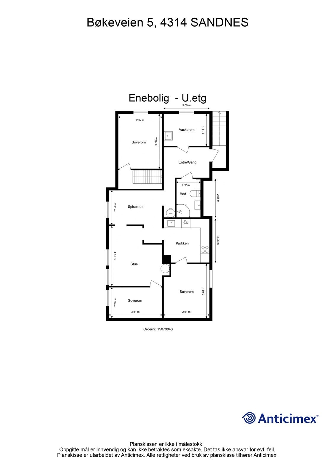 Plantegning underetasje. Galleribilde