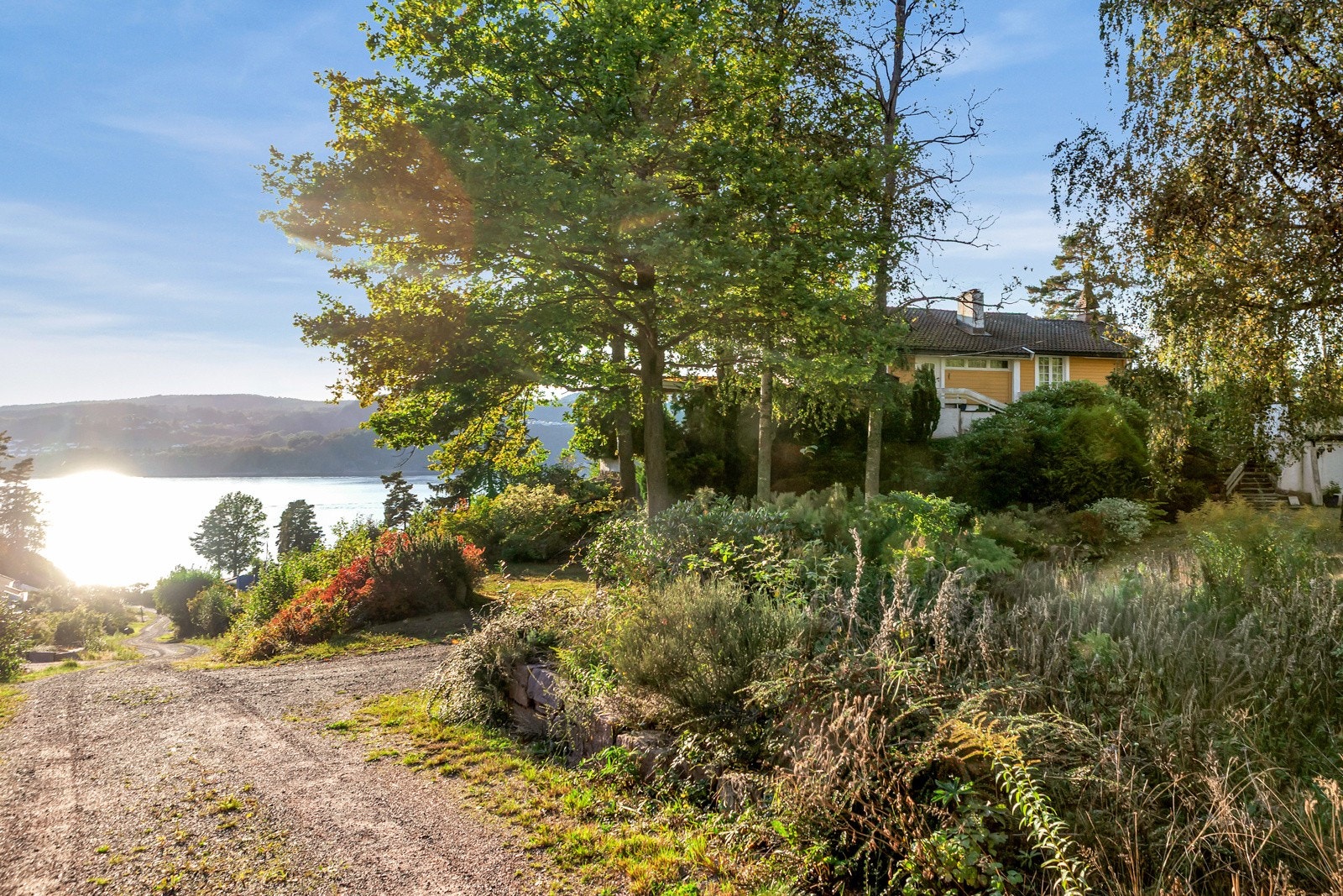 Adkomst/bilvei frem. Galleribilde