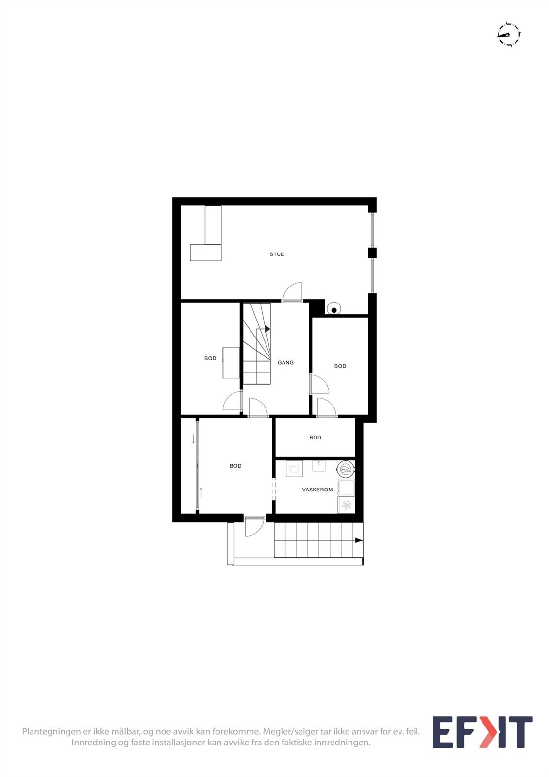 Underetasjen har egen inngang og gir deg rikelig med bodplass. Galleribilde