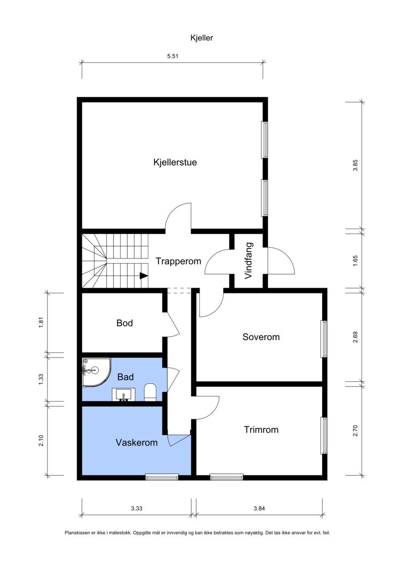 Plantegning underetasje Galleribilde
