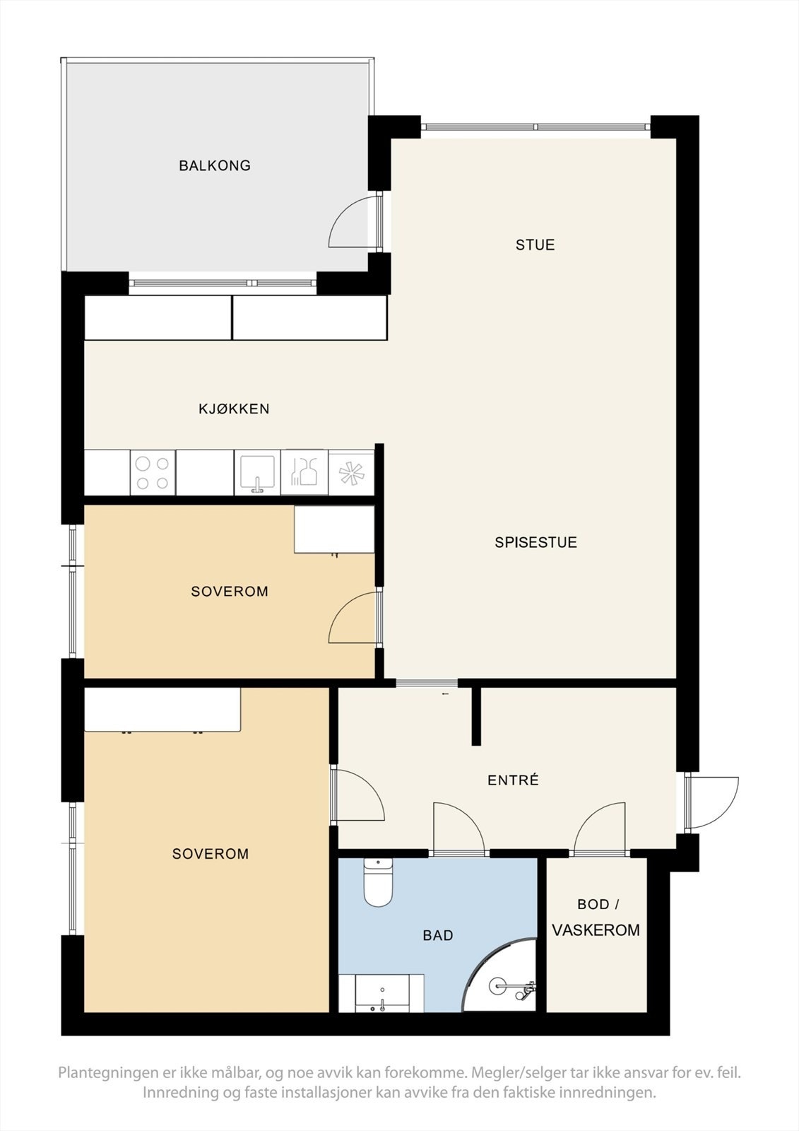 Plantegning av leiligheten Galleribilde