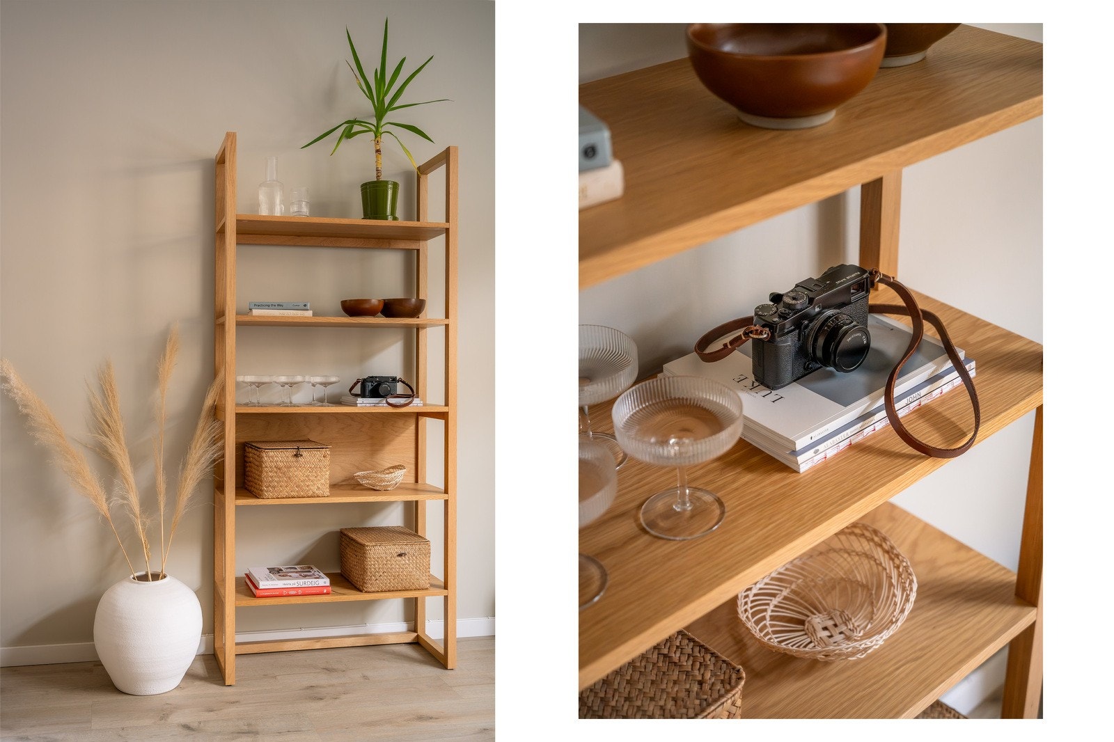 Gjennomgående lyse og nøytrale overflater gir et behagelig utgangspunkt. Galleribilde