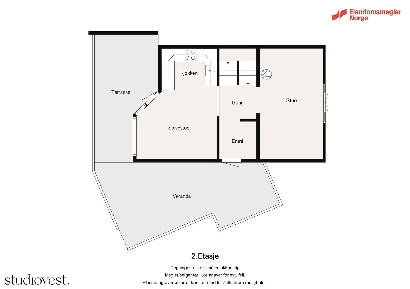 Plantegning 1.etg Galleribilde