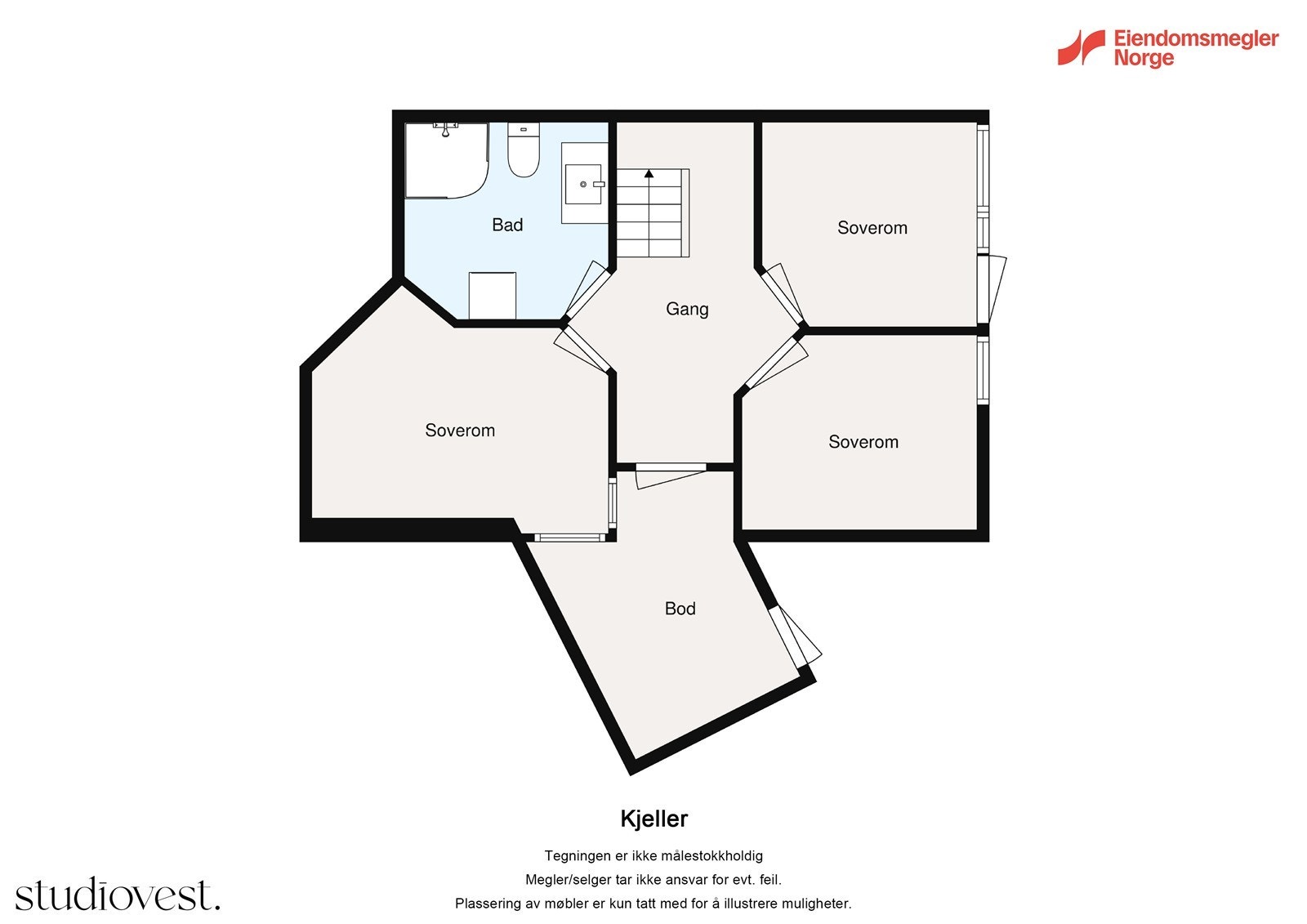 Plantegning underetasje. Galleribilde