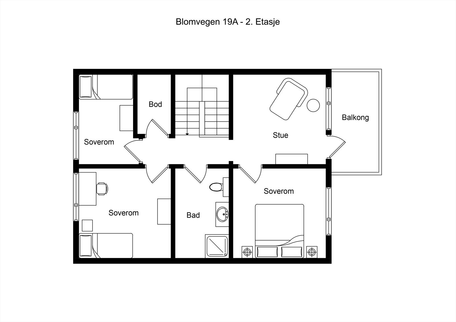 Plantegning 2. etasje Galleribilde