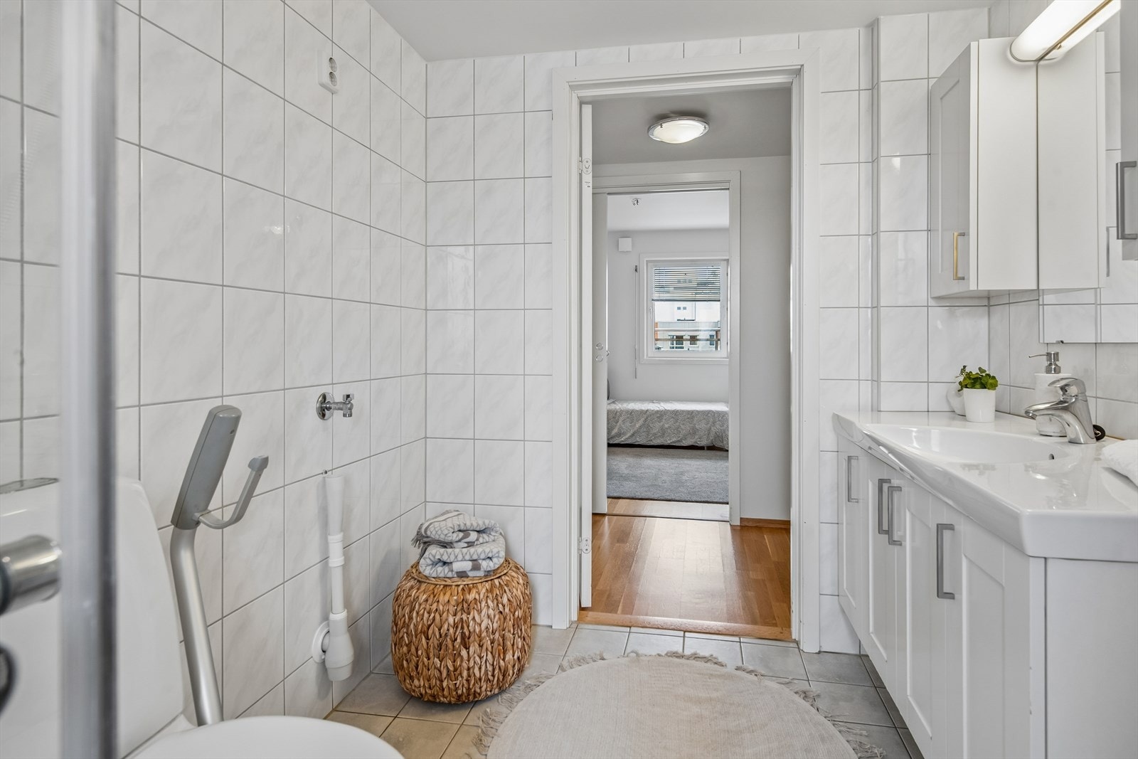 Her er det opplegg for vaskemaskin. Galleribilde