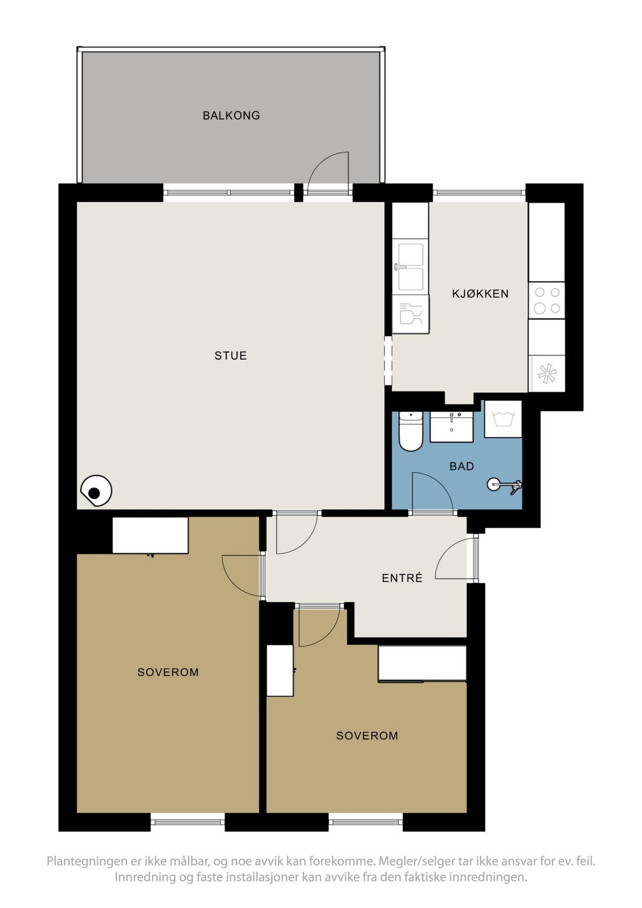 Plantegning av leiligheten. Galleribilde