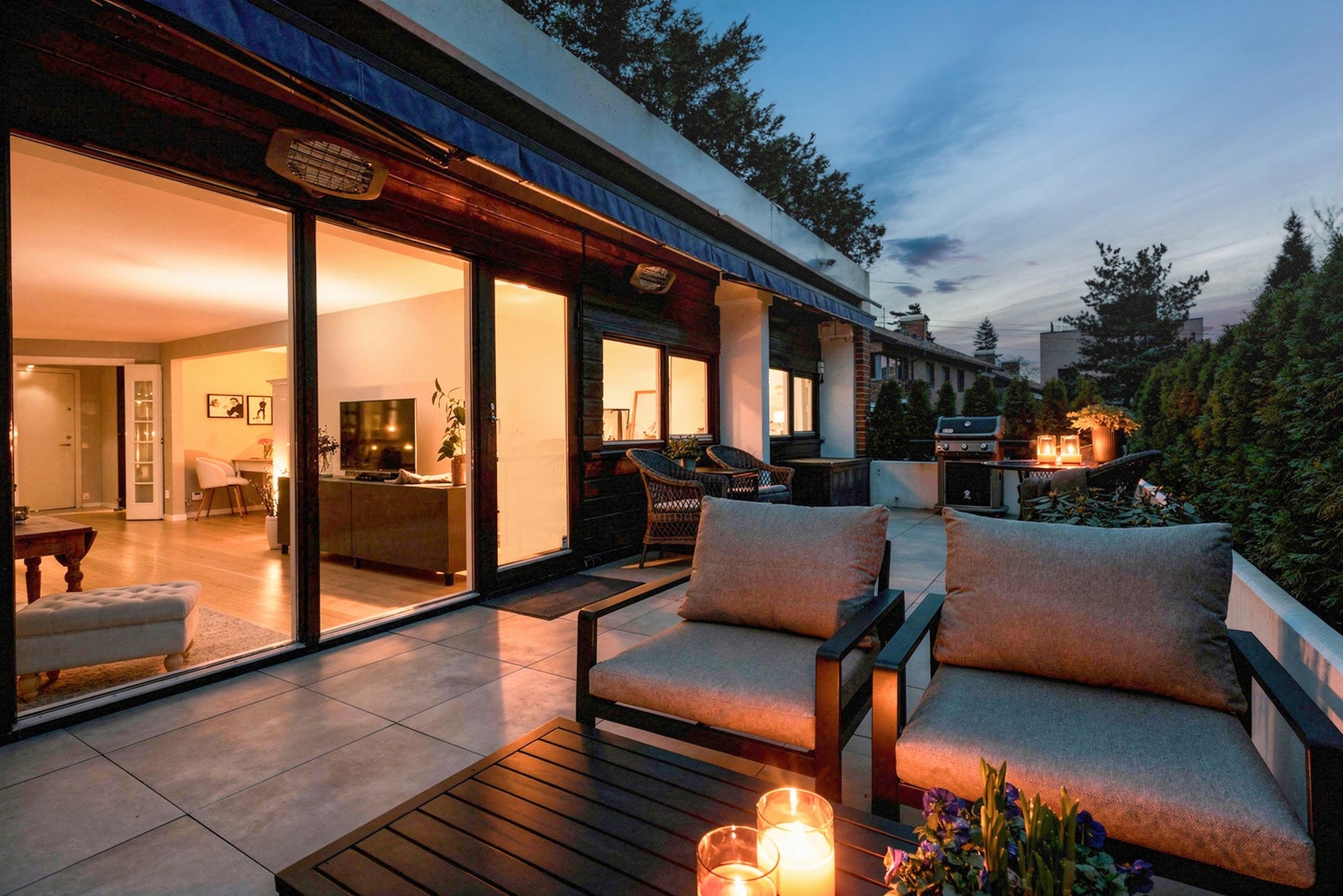 Det blir lett å nyte varme sommerkvelder her. Galleribilde