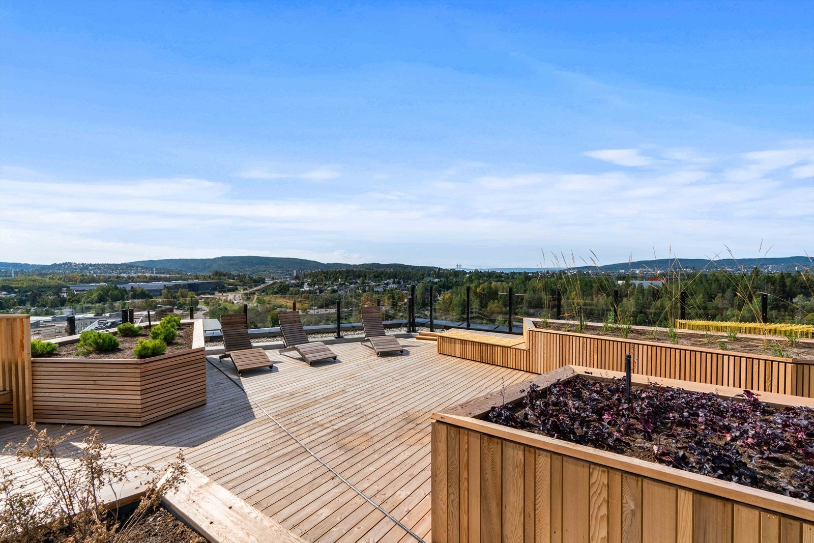 Felles takterrasse med masse sol og fantastisk utsikt! Galleribilde