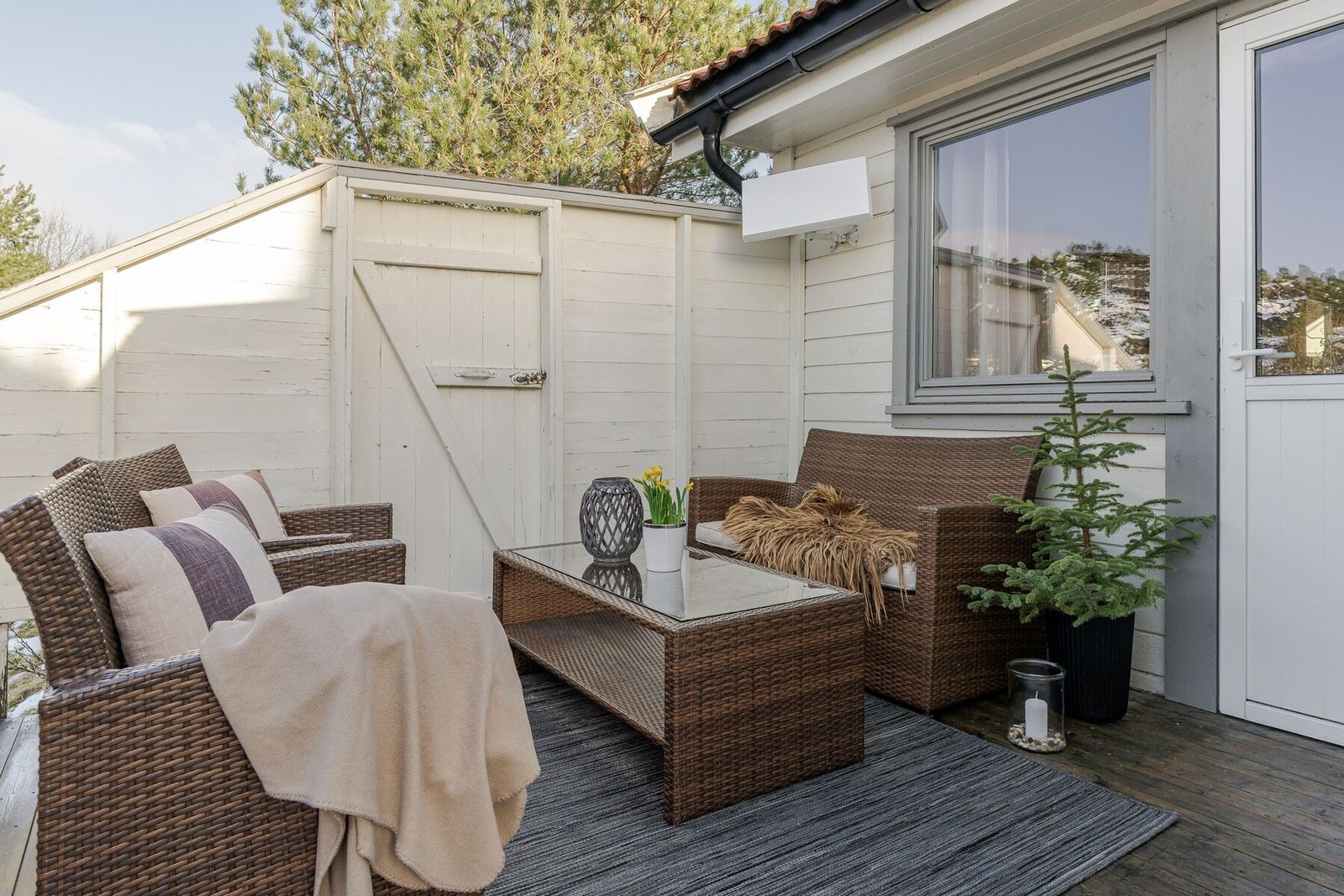 Flott, skjermet uteområde Galleribilde