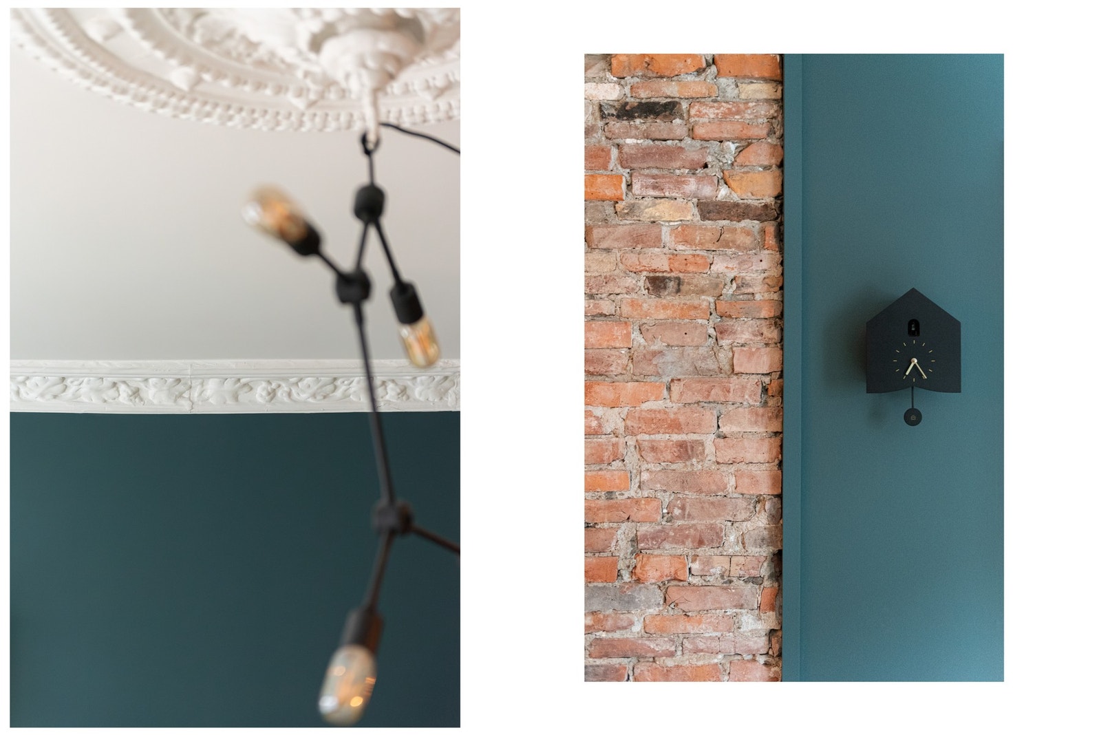 Flott stukkatur i både stue og soverom, samt original teglsteinsvegg bak peisovnen. Galleribilde