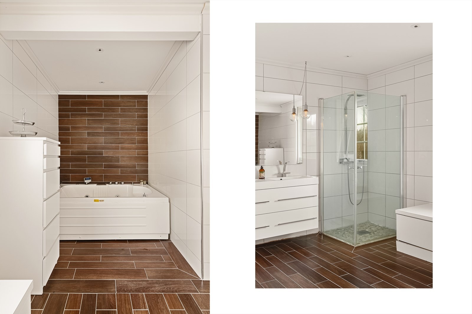 I bakre del av badet er det en nisje med herlig boblebad. Galleribilde