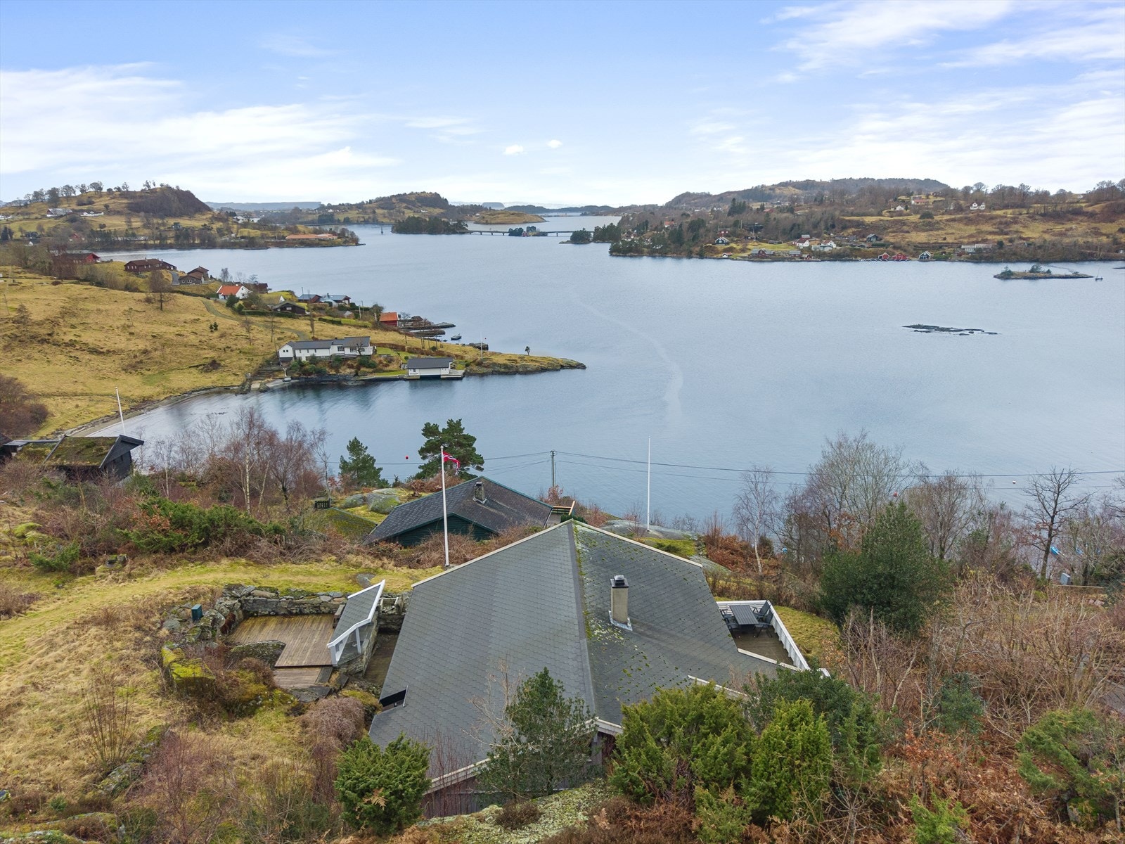 Idyllisk hyttefelt Galleribilde