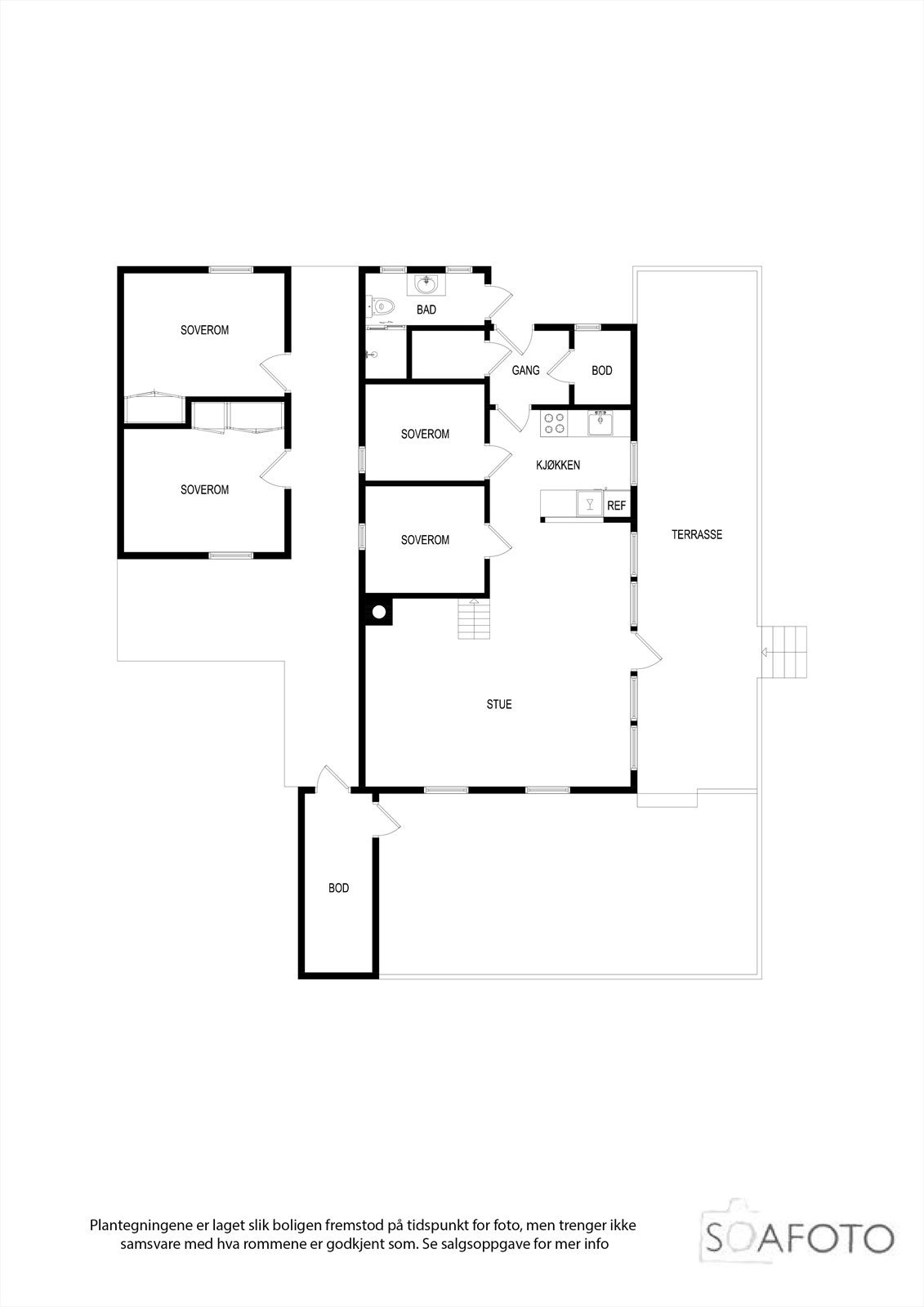 Plantegning 1. etasje Galleribilde