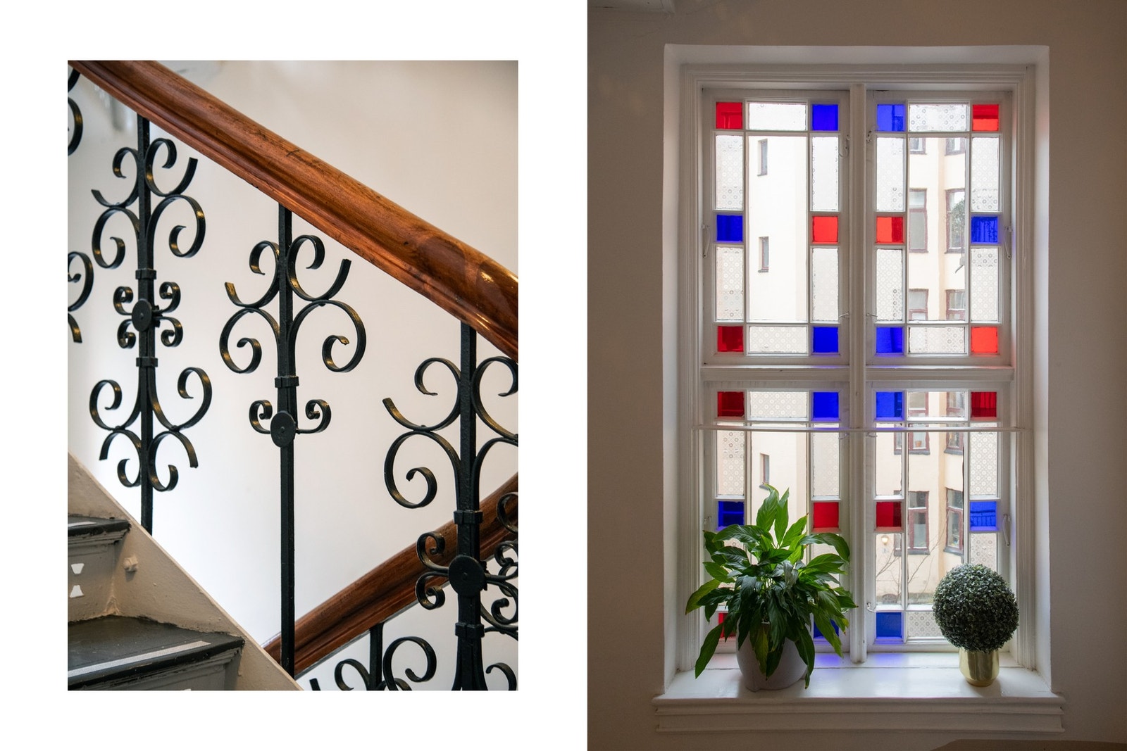 Flotte, klassiske bygårdsdetaljer i oppgang Galleribilde